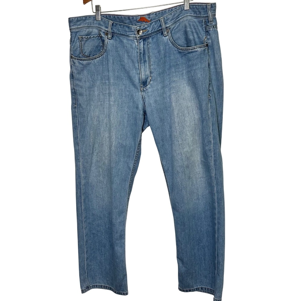 Tommy Bahama Cayman Island Relaxed Fit Light Wash Denim Jeans Mens 40x30